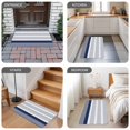 thumbnail image 6 of Navy Blue Stripe Door Mat Indoor Outdoor, Modern Rustic Horizontal Blue Striped Non Slip Welcome Mat with Rubber Backing, Absorbent Fabric Front Door Mats Entryway Rug for Home Patio Entrance 16"x24", 6 of 9