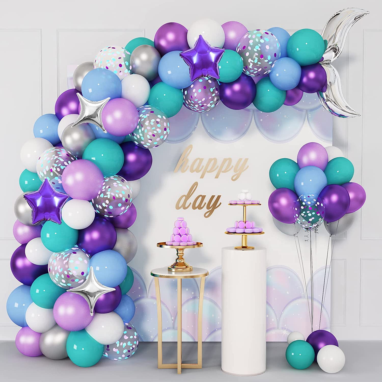 Flat Seabed White Bubble Garland Is Suitable for Little Mermaid