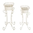 thumbnail image 5 of SAFAVIEH Hendrick Solid Outdoor Patio Planters, Pearl White, Set of 2, 5 of 7