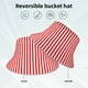 thumbnail image 2 of Balery Red And White Stripes Sombreros para el sol para hombre y mujer, sombrero de pescador con UPF 50+, 2 of 6