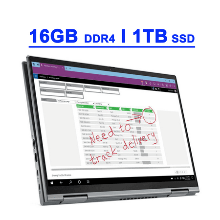 Lenovo ThinkPad X1 Yoga Gen6 Premium 2-in-1 Laptop 14" 4K IPS Touch (500 nits, HDR400, 100% DCI-P3) Intel 4-core i7-1185G7 16GB DDR4 1TB SSD Backlit Fingerprint Thunderbolt Pen Win11Pro Silver