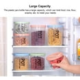 thumbnail image 5 of Storage Jars Plastic Material Stackable Transparent Body Large Capacity Rotatable Sealing Cover Airtight Jars with Lids Large Color Random, 5 of 8