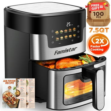 Chefman TurboFry® Touch Air Fryer, XL 8-Qt Family Size, One-Touch