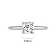 thumbnail image 6 of TimeLe$$ Classics 3 Carat Lab Grown 4 Prong Solitaire Round Cut Solitaire Diamond Engagement Ring For Women in 14K White Gold (Ring Size: 8), 6 of 6