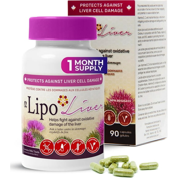 Rhoziva Alpha Lipo Liver Support Supplement. Fatty Liver Support. Alpha Lipoic Acid, Milk Thistle, Choline. Vitamin B12, Vitamin C, Vitamin E. Liver Detox. Cleanse. For Men & Women. 90 Capsules