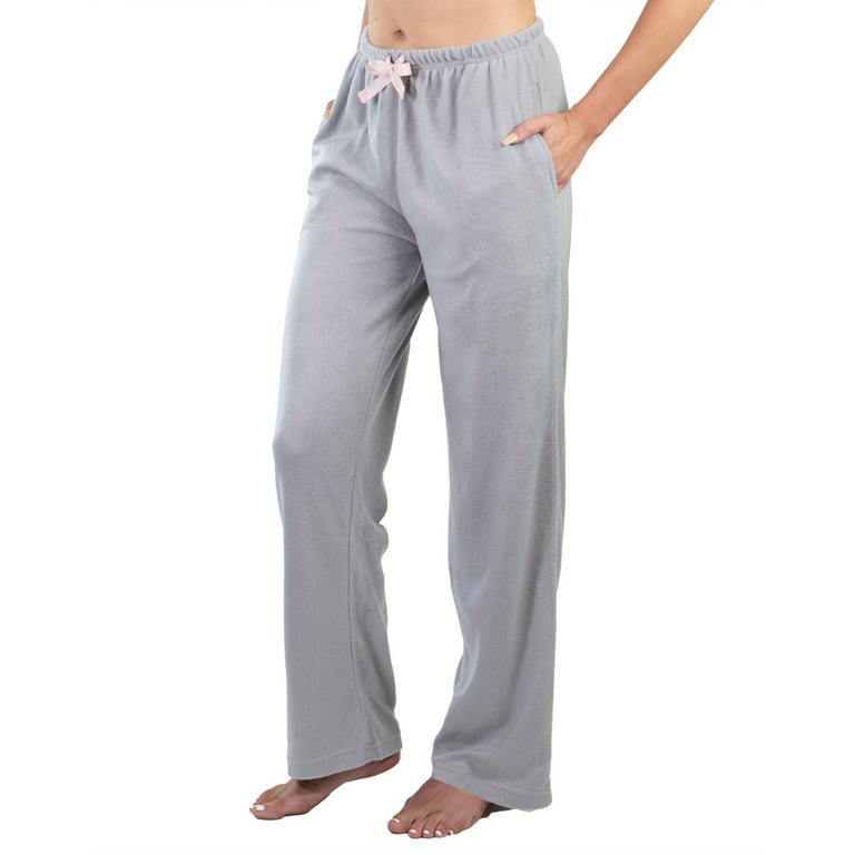Jo & Bette Women's Fleece Pajama Pants with Pockets Plaid Comfy
