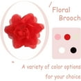 thumbnail image 4 of 10" Exaggerated Big Rose Flower Brooches and Pins for Women Dainty Large Organza Satin Fabric Floral Brooch Pin Lightweight Fashion Collar Dress Accessories Jewelry for Prom Masquerade Banquet, 4 of 12