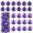 Purple, variant on 24pcs Mini Christmas Balls Ornaments, Christmas Ball Set, Shatterproof Christmas Hanging Balls for Xmas Tree, Holiday, Wedding, Mardi Gras Party
