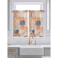 thumbnail image 2 of Tier Curtains 45 Inches Long, Orange Blue Window Treatment Curtain Drapes, Minimalist Smear Abstract Art Painting Window Half Privacy Curtains for Bedroom Bathroom, 42"x45", 2 Panels, 2 of 7