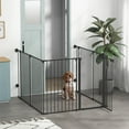 thumbnail image 2 of PawHut Dog Pen Foldable Dog Playpen 6-Panel, Black, 2 of 10