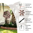 thumbnail image 4 of Brown Garden Wind Spinner - 360 Degree Rotation Outdoor Metal Windmills 15.8 Inch Retro Wind Spinners for Yard, Lawn and Garden, 4 of 8