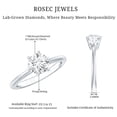 thumbnail image 6 of Rosec Jewels Lab Created Diamond Solitaire Ring (7mm, Ef-Vs Quality) - 1 Carat Diamond Circle Ring - with Jewelry Box, 14K White Gold, US 4.50, 6 of 9