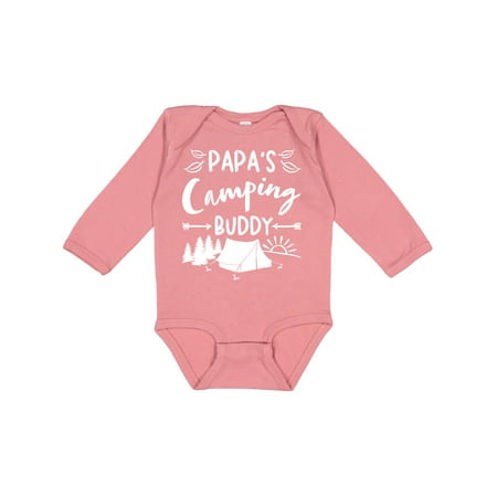 

Inktastic Papas Camping Buddy Gift Baby Boy or Baby Girl Long Sleeve Bodysuit