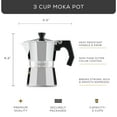 thumbnail image 4 of Italian Moka Pot Stovetop Aluminum Espresso Maker [3 Cup] - Ombre Pink, 4 of 7