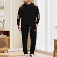 thumbnail image 2 of Zylarhe Men's Casual Suits Comfortable Loose Fit Pullover Round Neck Jogger Set For Daily Wear Autumn Winter Outfits Machine Washable Suet Suit for Men, 2 of 9