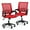 Red, variant on Magshion Set of 2 Office Chairs Mid Back Swivel Desk Chairs, Height Adjustable Ergonomic Mesh Computer Chairs with Armrest & Lumbar Support, Red
