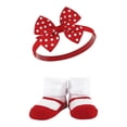 thumbnail image 4 of Hudson Baby Infant Girls Headband and Socks Giftset, Red Houndstooth, One Size, 4 of 5