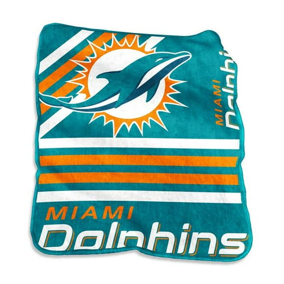 Logo Chair 617-26C NFL Miami Dolphins Raschel Throw Blanket