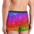 thumbnail image 5 of Fotbe Colorful Glitter Men’s Total Support Pouch Boxer Briefs, X-Temp Cooling, Moisture-Wicking Underwear, Regular, Long-leg and Trunk-Large, 5 of 9