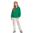 thumbnail image 3 of Hjtefg Girls' Hooded Jacket - Cozy Winter Zip-Up Outerwear for Toddlers, Soft Warm Pullover with Pockets, Casual Play Outfit,Color: 2-Green Size: 10-12 Years, 3 of 8
