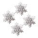 thumbnail image 3 of GOOHOCHY 4 servilleteros con forma de copo de nieve, hebillas plateadas brillantes y servilleteros metálicos para mesas de comedor informales o formales (plateados)., 3 of 7