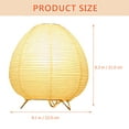 thumbnail image 6 of Rice Paper Table Lamp with Light Yellow Shade for Bedroom Use and Home Decoration 14.5x14.5x27 Inches, 6 of 10