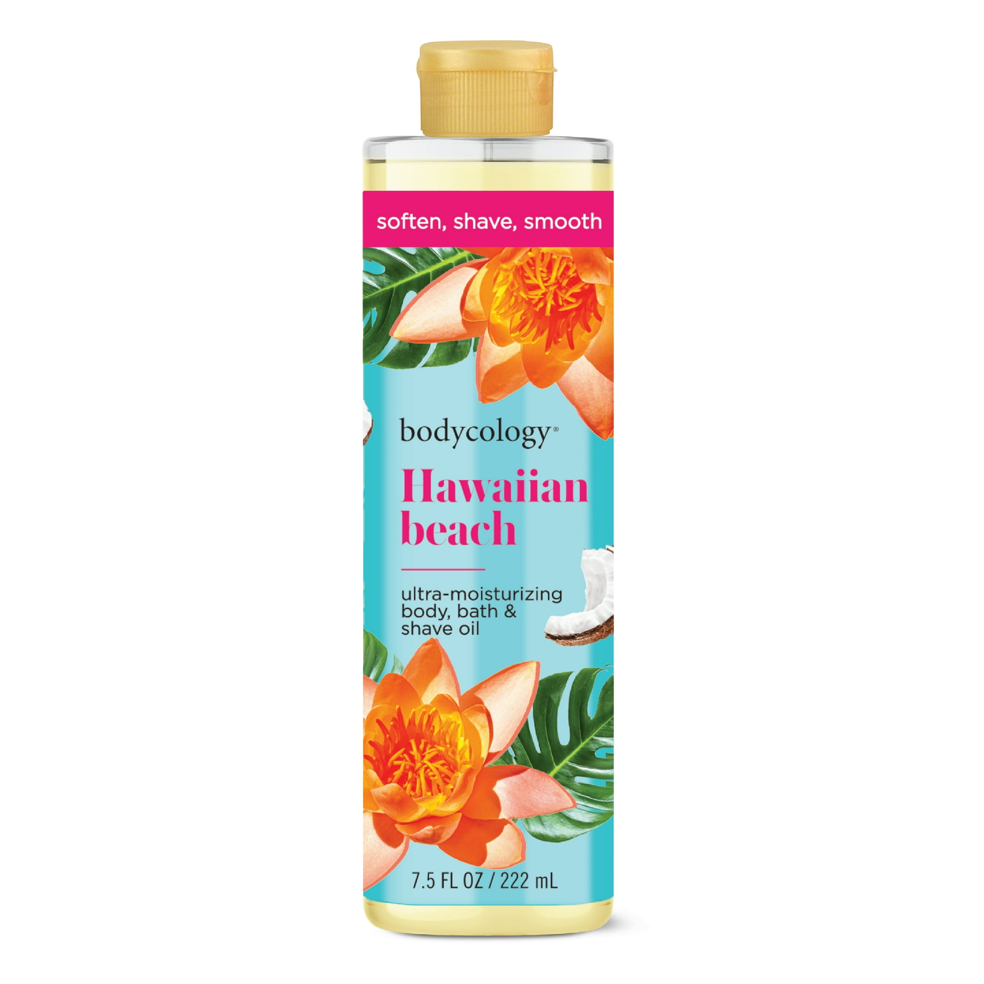 Bodycology Hawaiian Beach Ultra-Moisturizing Body, Bath & Shave Oil, 7.5 fl oz