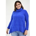 thumbnail image 1 of Suéter Tejido Asimétrico Roman Fashion Azul Rey Talla 38, 1 of 6