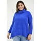 thumbnail image 1 of Suéter Tejido Asimétrico Roman Fashion Azul Rey Talla 38, 1 of 6