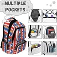 thumbnail image 6 of Yspwyqan Backpack for Little Girls, Patriotic Leopard Star 17" School Backpack, Adjustable Straps 600D Durable Bookbag with Front Pocket for Primary Elementary Travel Hiking, 6 of 7