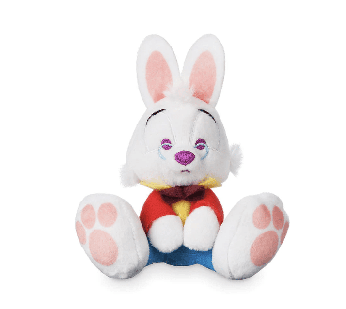 alice in wonderland stuffed white rabbit