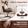 thumbnail image 4 of Costway Chaise de Bureau Sans Accoudoirs Moderne Pivotante pour Coiffeuse avec Hauteur Réglable Brun, 4 of 10