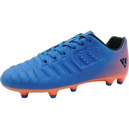 Vizari Kids Laguna Junior Firm Ground Outdoor Soccer Cleats/Shoes | for Boys and Girls - Royal Blue / Orange