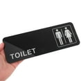thumbnail image 3 of HONMEET Black Acrylic Bathroom Door Signs, Restroom Door Decor, 2 Pieces for Home and Office, 3 of 7