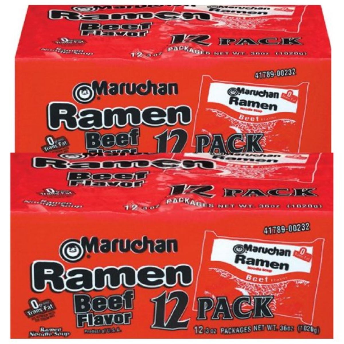 Maruchan Ramen Noodle Soup Beef Flavor, 3 oz, Quantity of 24