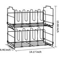 thumbnail image 5 of 2 Tiers Stack Metal Food Container Lid Organizer 8 Dividers Storage Container Lid Holder Rack for Cabinets, Cupboards, Pantry Shelves, Drawers to Keep Kitchen Tidy, 5 of 6