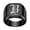 Black B, variant on Unisex Personalized Initial Signet Ring Engraved Ornate Gothic Letter Band Chunky Stainless Steel Monogram Black P Size 10