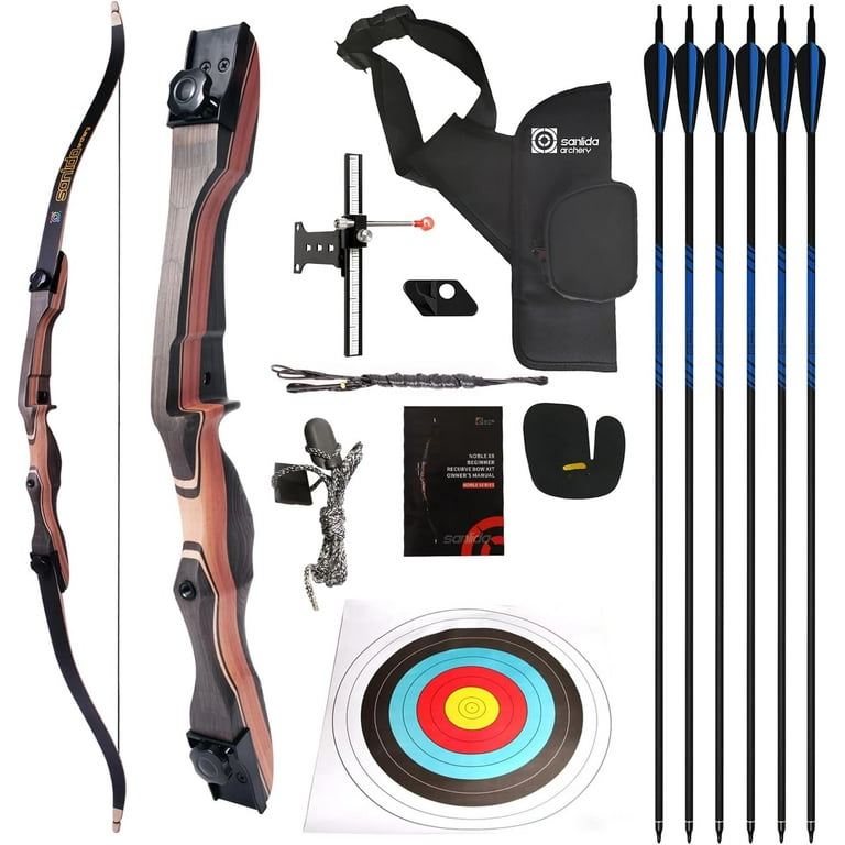 Recurve Bow Kit Price D&Q Takedown And Arrow Set Adult Kit Archery Hunting Shooting Target Practice Competition Survival Longbow Package 30 35 40 45 Lbs Right Price In India Bow And Arrow Adult - Foto 9