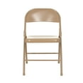 thumbnail image 5 of Hampden Furnishings Bernadine Basics All Metal Folding Chair, Beige, 4 Pack, Ages 5 and up, 5 of 7
