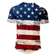 thumbnail image 4 of TrendVibe365 American Flag Tee Shirts Golf Mens Performance Shirts Striped Stars Button Collar Shirts Patriotic Short Sleeve Tee Tops Country Henley Neck Big and Tall Vacation T Shirts Apparel, 4 of 5