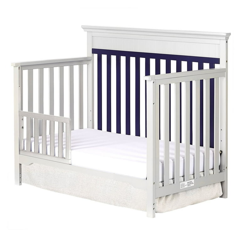 Dream On Me Chesapeake 5 in 1 Convertible Crib Platinum and Navy