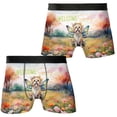 thumbnail image 3 of Welcome Spring Fairy Shih Tzu in Flower Meadow All Over Print Boxer Briefs Underwear for Men Dad Lion Dog Lover Gifts - 13002, 3 of 6