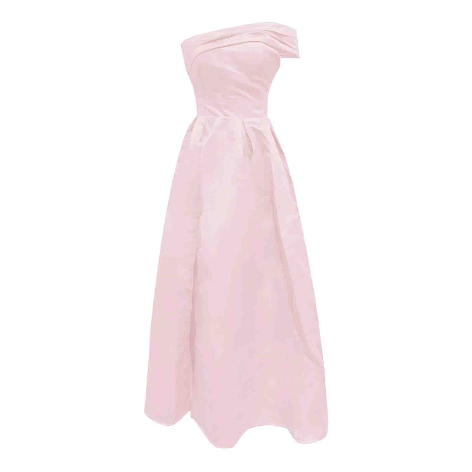 Kcodviy foreign Trade one Shoulder Ignite Plus Size Dresses Satin