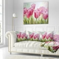 thumbnail image 3 of Designart Tulips in a Row - Floral Throw Pillow - 16x16, 3 of 5