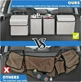 thumbnail image 4 of FINPAC Car Trunk Organizer, Unzip Hanging Back Seat Storage with Built-in Cooler, Large Capacity Interior Car Accessories for Jeeps, SUVs, Vans (Gray), 4 of 7