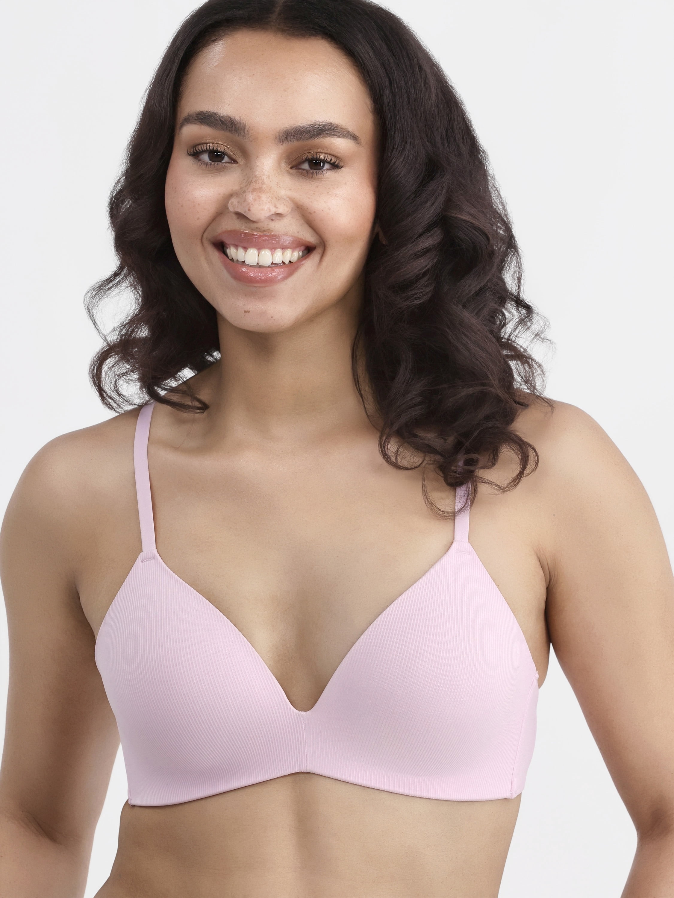 No Boundaries Women's Wireless Ribbed T-Shirt Bra, Sizes XS-XXXL