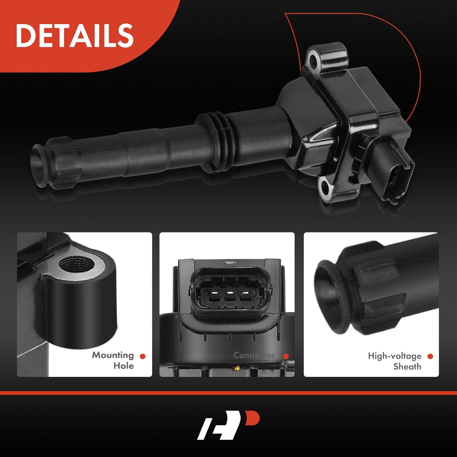 A-Premium Engine Ignition Coil Pack Compatible with Porsche 911 1999-2012, Cayman 2006-2008, 2.7L 3.4L 3.6L 3.8L, 6-PC Set