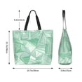 thumbnail image 2 of Large Capacity Single Shoulder Shopping Bag 19.7×15.7×5.9in Main Pocket Large To Accommodate Your Daily Needs Can Be Portable Can Be A Single Shoulder Back Lightseagreen Geometric Lines_2, 2 of 8