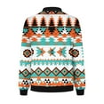 thumbnail image 4 of Women's Zip Up Lightweight Jackets 2024 Fashion Aztec Printed Western Coat Vintage Ethnic Long Sleeve Tops Casual Fall Attire, 4 of 5