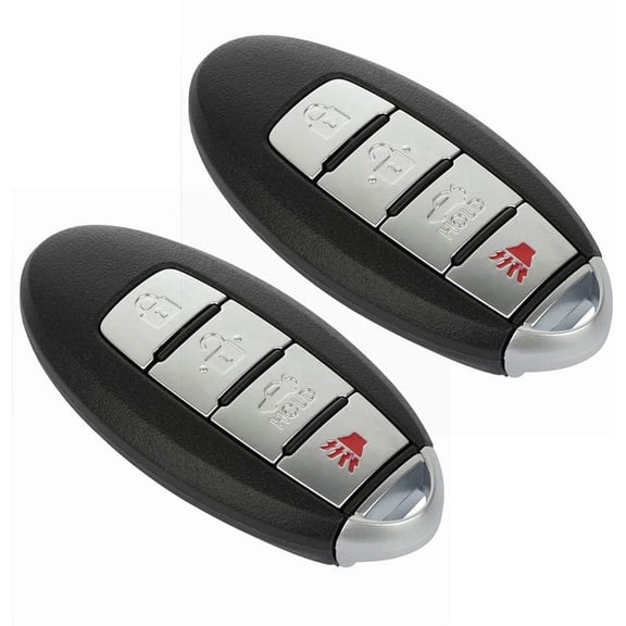 CCIYU X 2 Flip Key Fob with Key Blade 4 buttons Replacement for 2007 2008 for Nissan Maxima Series with FCC ADP12514301S